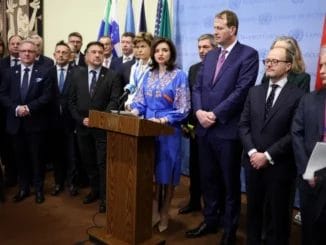 Vice-Ministra das Relações Exteriores da Ucrânia, Mariana Betsa, durante a reunião do Conselho de Segurança da ONU no terceiro aniversário da invasão russa da Ucrânia [Arquivo: Charly Triballeau/AFP]Fonte: Al Jazeera